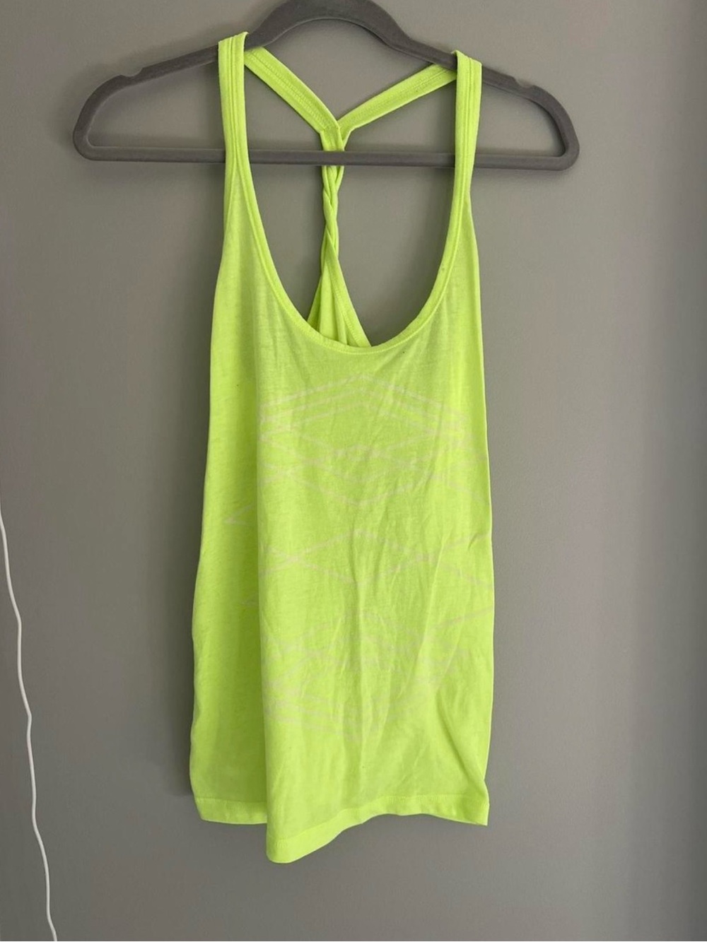 Back-Twist Ribbed Tank Top Green - Picture 3 of 4